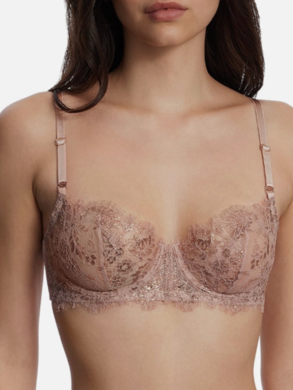 Skarlett Blue Women's Entice Lace Balconette Bra Romance Rose Size 36D NWT - Picture 1 of 4